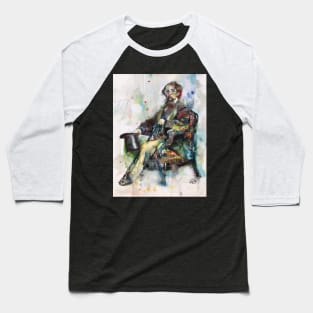 CHARLES DICKENS - watercolor portrait .8 Baseball T-Shirt